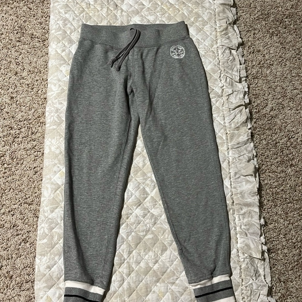 Converse joggers with drawstring.  Color is gray, size XS.  NWOT.